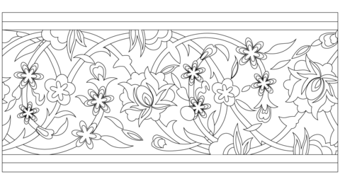 Indo Persian Pattern Coloring Page